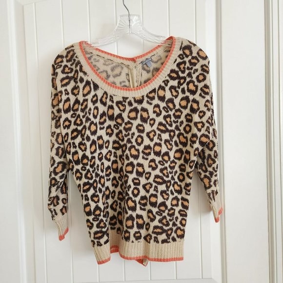 Sweater Animal Print Small Coral Brown - Picture 9 of 12